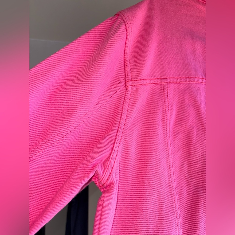Women's Pink Denim Jacket - Picture 8 of 14